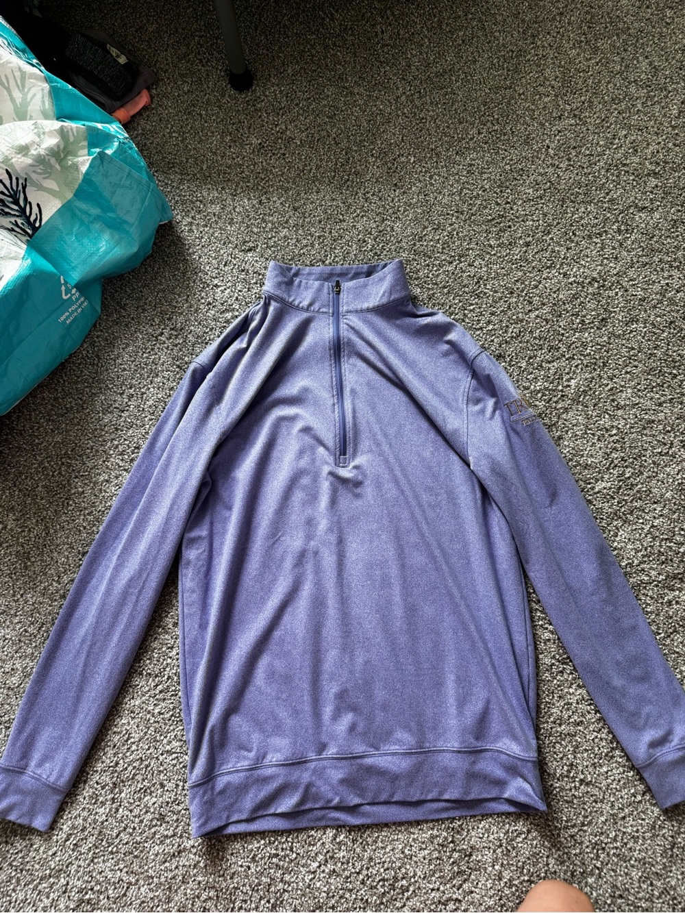 Men's Purple Quarter-Zip Performance Pullover